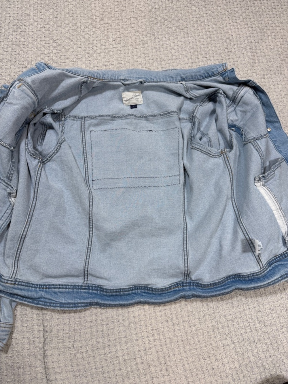 Americana American Flag Cottagecore Women’s Denim Jacket Lace Size Large - Picture 6 of 11